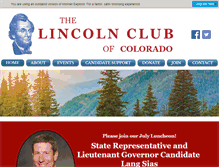 Tablet Screenshot of lincolnclubofcolorado.org